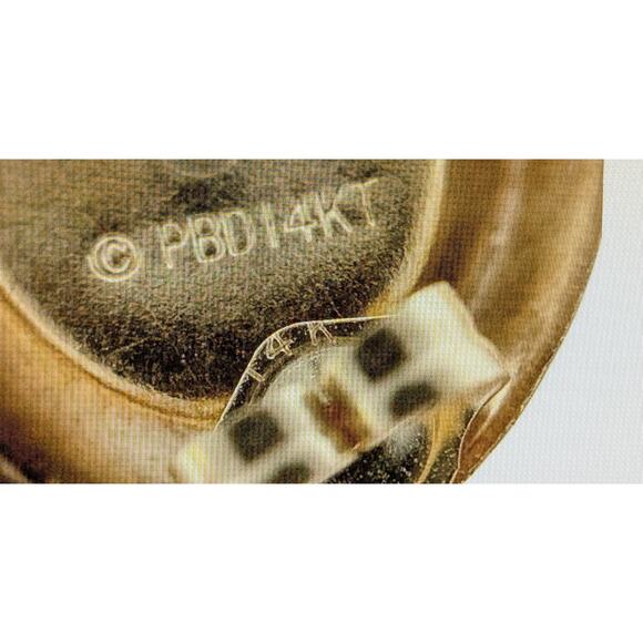 Peter Brams 14K Yellow Gold 10x8 Oval Onyx Cabochon Earrings 1.7 Grams - Picture 7 of 9